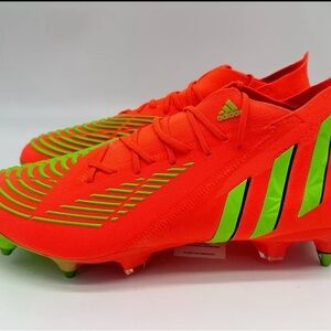 Adidas Predator Edge.1 SG Soccer Cleats Solar Red Orange New GW1010 Mens 8.5